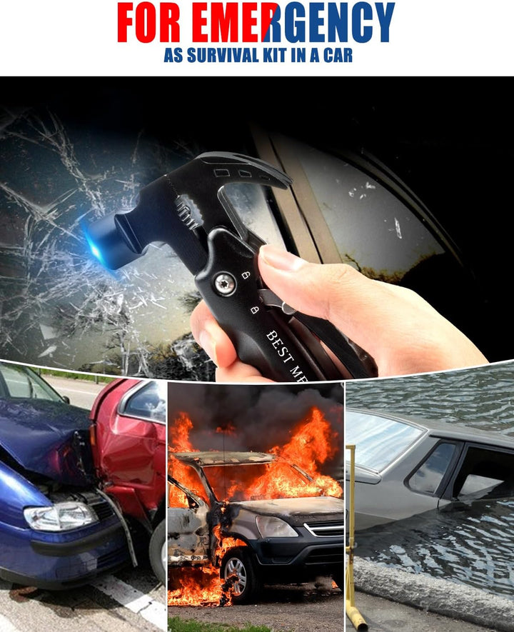 BIBURY Multitool Geschenke für Männer - 12 in 1 Multifunktionshammer Gadgets für Männer, Papa & Opa