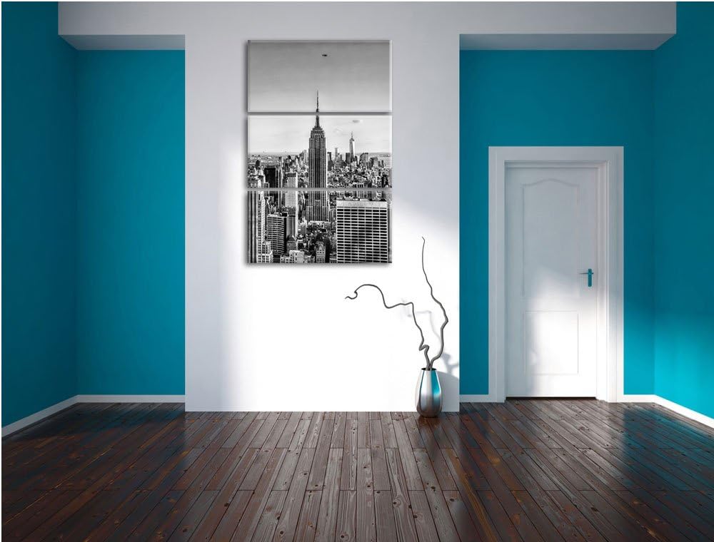 Pixxprint Empire State Building in New York als Leinwandbild/Grösse: 3 Teilig (120x80) cm/Wandbild/K