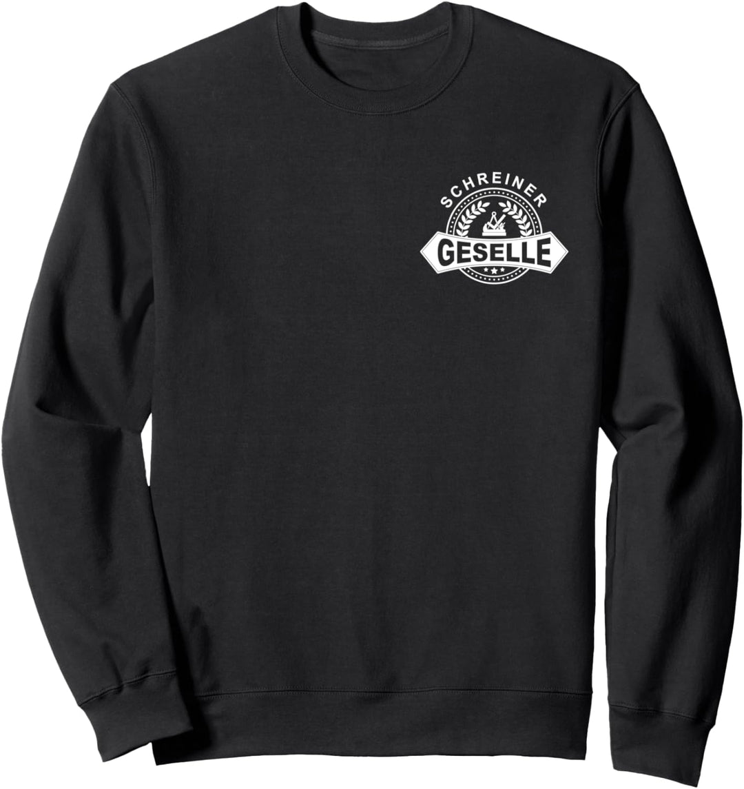 Schreiner-Geselle mit historischem Zunftwappen auf Brust Sweatshirt