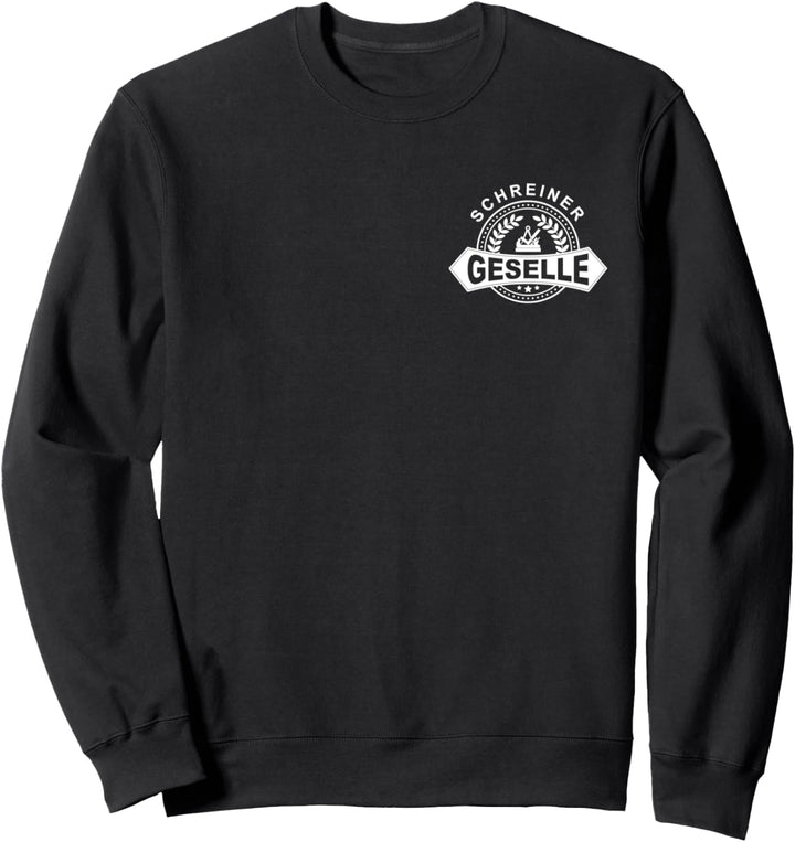Schreiner-Geselle mit historischem Zunftwappen auf Brust Sweatshirt