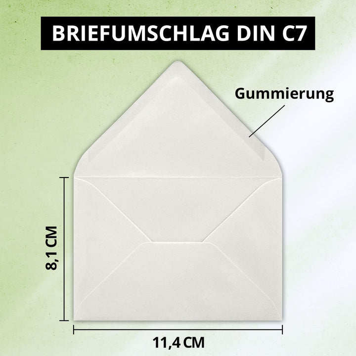 700x kleine Umschläge in Hellgrau DIN C7 8,1 x 11,4 cm mit Spitzklappe und Nassklebung in 80 g/m² -