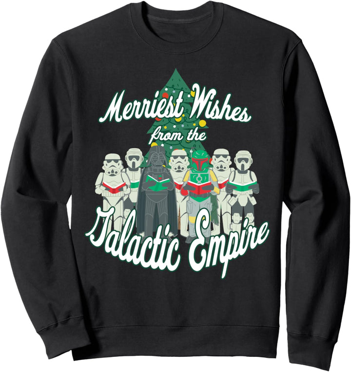 Star Wars Christmas Merriest Wishes From The Galactic Empire Sweatshirt