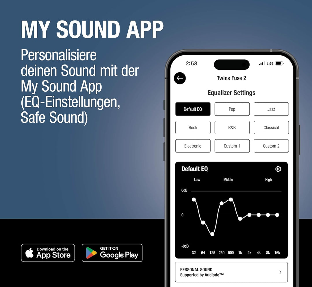Fresh 'n Rebel Twins Fuse 2 Wireless In-Ear Kopfhörer Noise Cancelling - Klarer Sound - 36h Akku - B