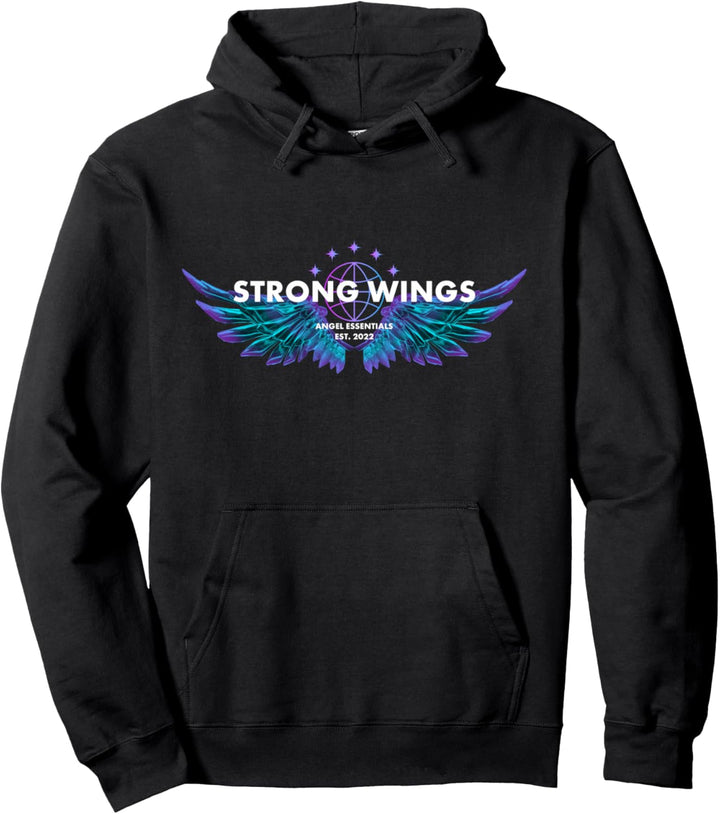 Strong Wings - Ästhetische Edgy Streetwear Pullover Hoodie