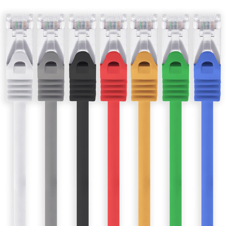 1aTTack.de 3m - 7 Farben - 7 Stück Cat7 Netzwerkkabel SFTP Patchkabel Lankabel Rohkabel 10GB/s - 500