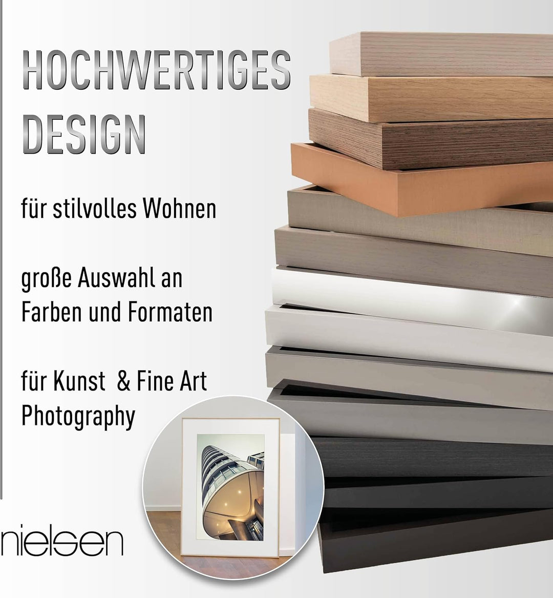 nielsen Aluminium Bilderrahmen Alpha, 40x60 cm, Silber Silber 40 x 60 cm, Silber 40 x 60 cm