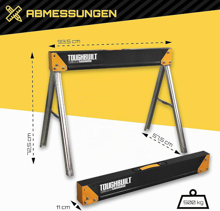 ToughBuilt c300 sawhorse, Black and Yellow