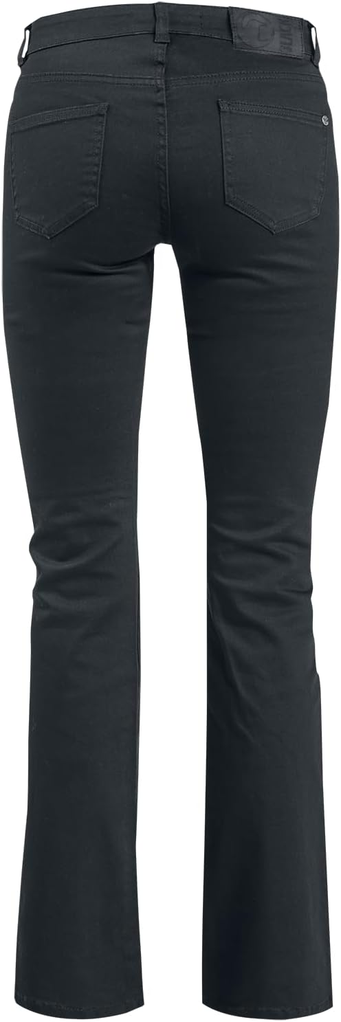 Black Premium by EMP Damen Schwarze Jeans mit Schlag W35L34
