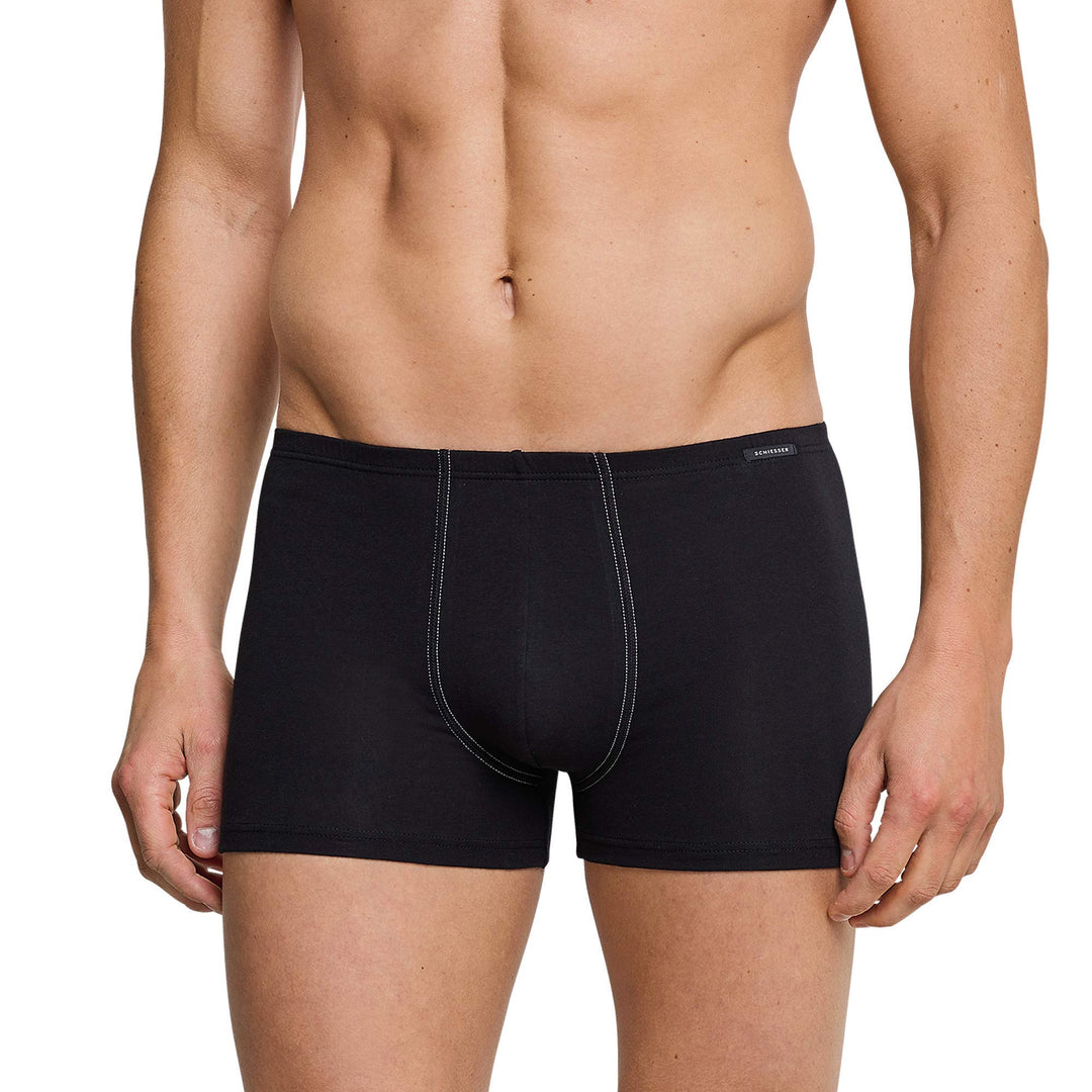 Schiesser Herren Boxershorts, 4er Pack (XL / (7), schwarz)