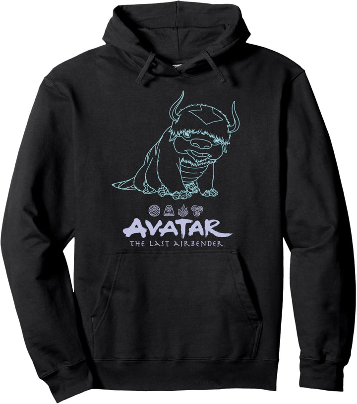 Avatar: The Last Airbender Appa Outline Portrait Pullover Hoodie