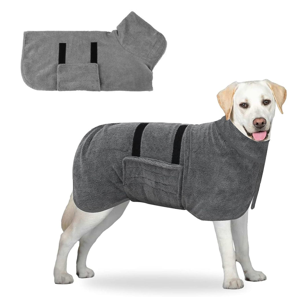 Hunde Bademantel, Hundebademantel Mittelgrosse Hunde, Hund Bademantel mit Klettverschluss, Hundehand