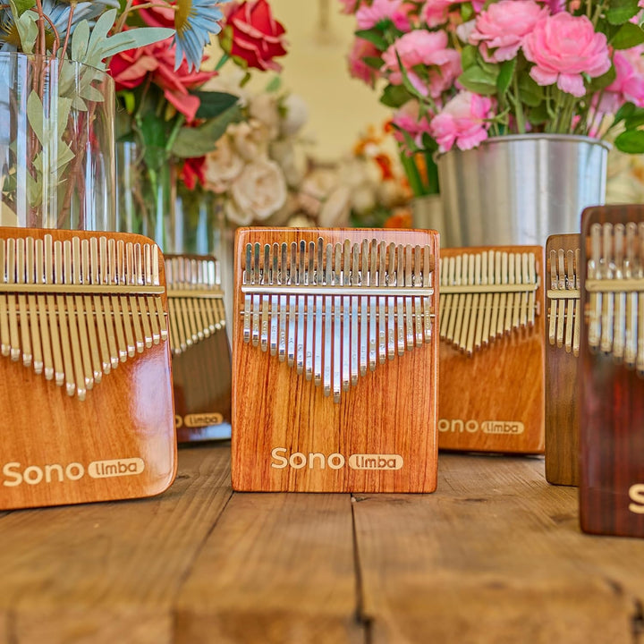Sonolimba "Kalimba mit 21 Tasten" - Daumenklavier aus hochwertigem Akazienholz - Finger Thumb inkl.