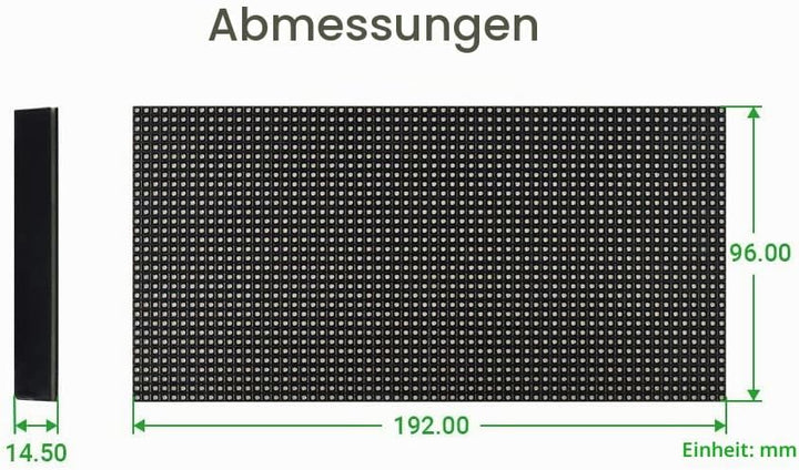 Waveshare RGB Full-Color LED Matrix Panel 64×32 Pixels Display Screen 3mm Pitch Digital Led Module A