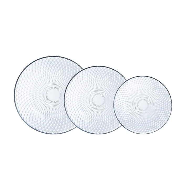 Luminarc Pampille Clear Geschirrset aus Glas, 18 Stück - 6 Personen, transparent