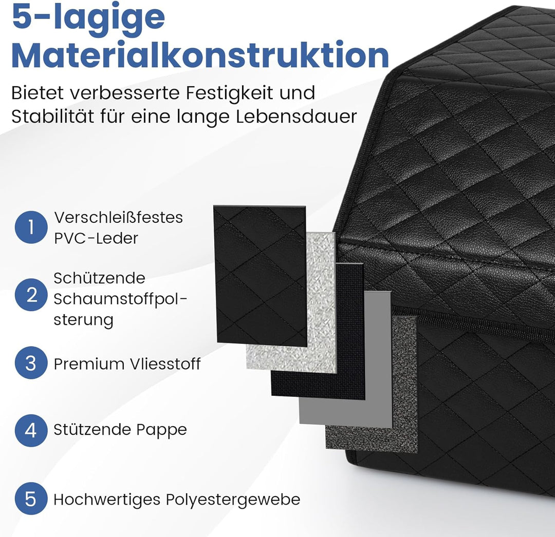 GYMAX Faltbarer Kofferraum Organizer, wasserdicht &amp; verschleissfest, Auto Kofferraum mit grosses Fas