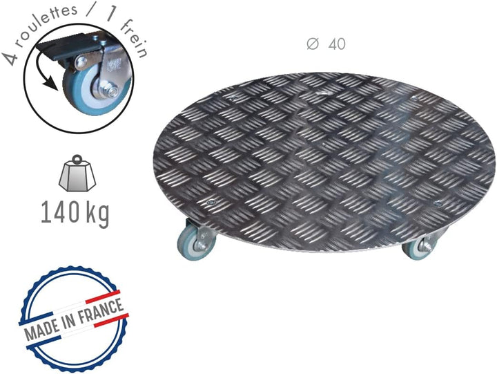 Louis Moulin Pflanzenroller, Aluminium, rund, 40 cm