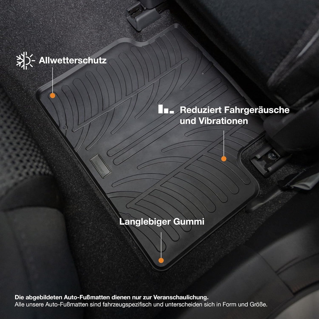 Travall Mats Gummifussmatten Kompatibel Mit Toyota Verso (Ab 2009) TRM1130 - Allwettermatten Nach Ma