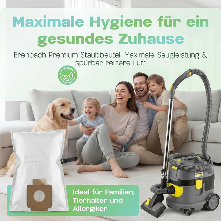 20 Staubsaugerbeutel passend für Kärcher Staubbeutel 6.904-084.0, 6.904-333.0, Serie Kärcher T7/1, T