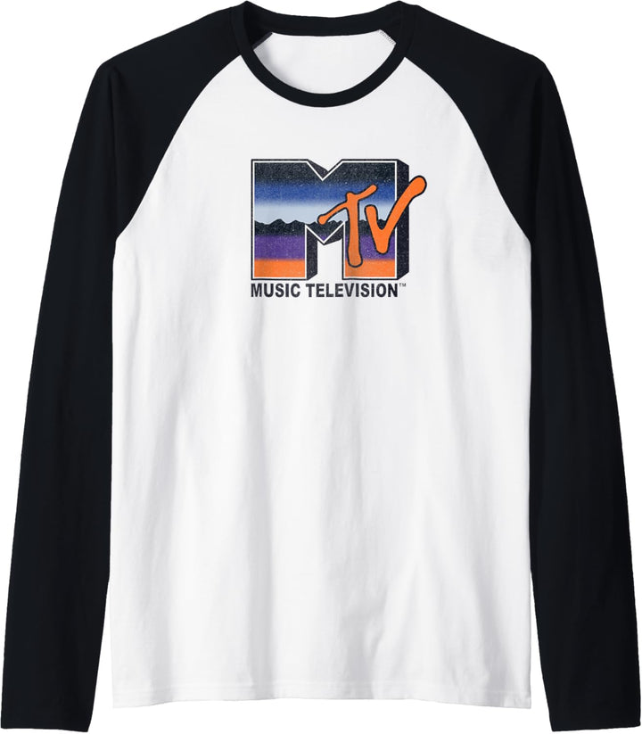 MTV Desert Sunset Bold Logo Raglan
