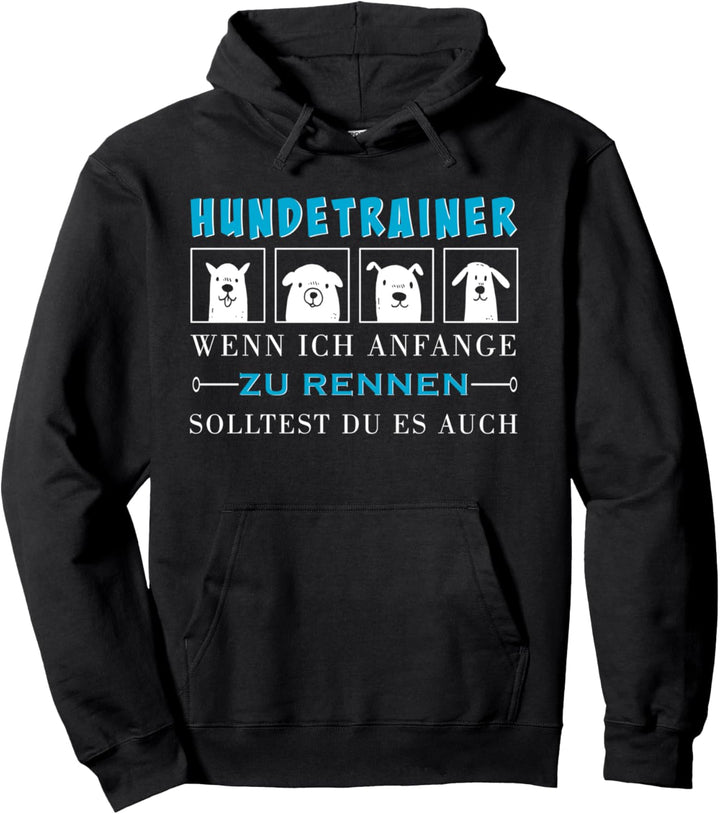 Hundetrainer auf Hundeplatz bei Hundeerziehung Pullover Hoodie