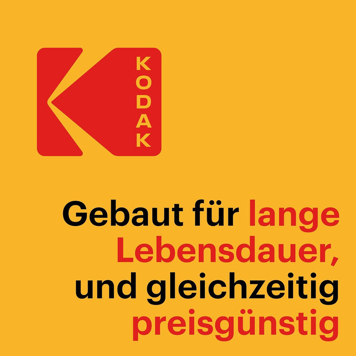Kodak | 9 Volt Blockbatterie für Rauchmelder | 9V Batterien | 10 Stück | PP3, 9V