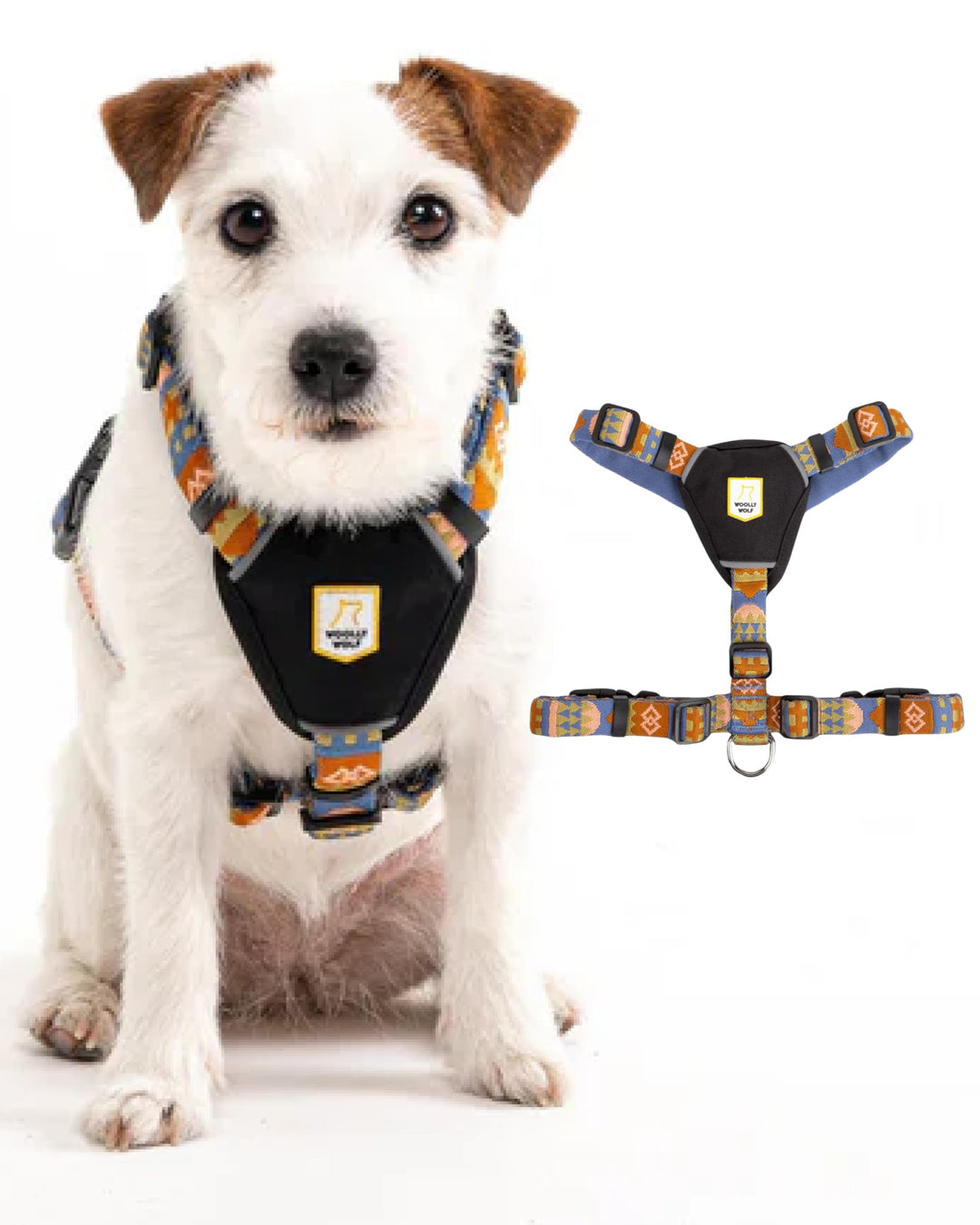Woolly Wolf Nightless Night Dog Harness M - Hundegeschirr für mittelgrosse Hunde aus recyceltem Poly