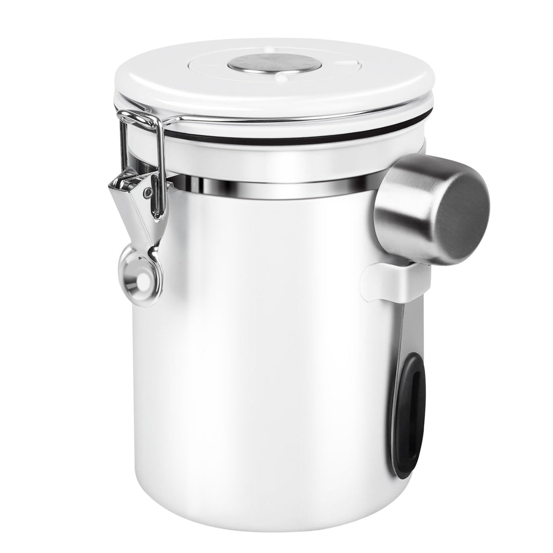 Luftdichte Kaffeedose aus Edelstahl (weiss)-1.8L, Weiss