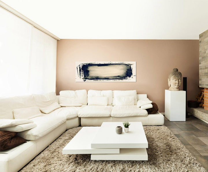 Paul Sinus Art Panoramabild auf Leinwand und Keilrahmen 150x50cm Papier Plakat Grunge abstrakt