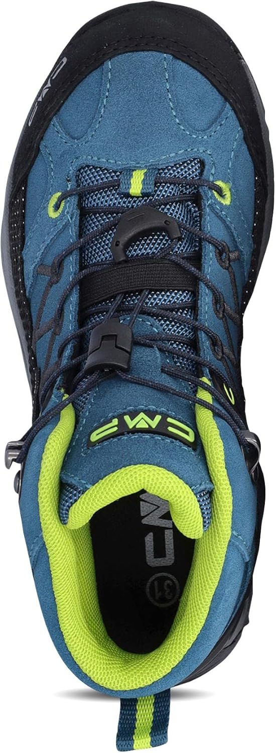 CMP Kids Rigel Mid Trekking Wp Walking Shoe, Deep Lake-Acido, 35 EU