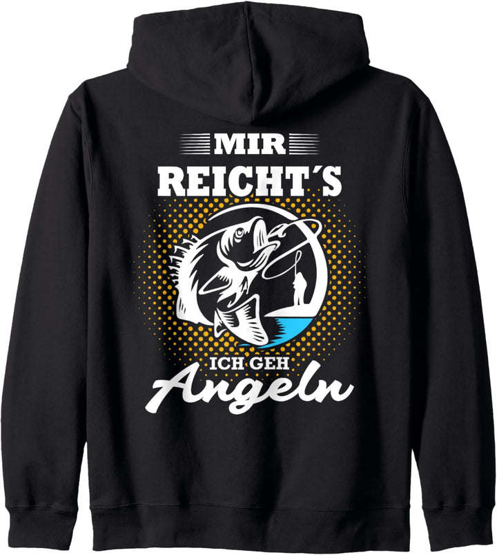 Angler Geschenk Mir reichts ich geh angeln Angel Design Kapuzenjacke