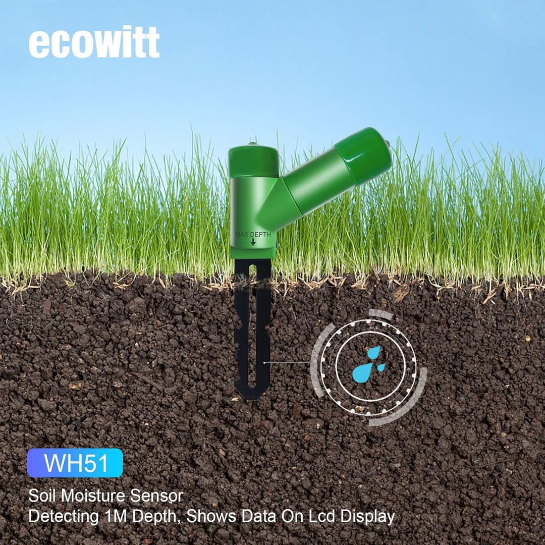 ECOWITT Smart Bodenfeuchtesensor, Bodenfeuchtigkeitsmesser, Gateway erforderlich, genaue Messung, ka