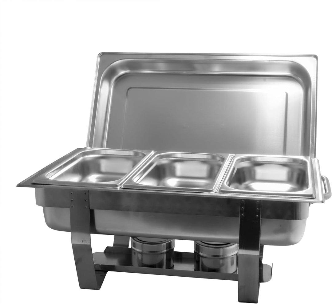 Airbrush-City Chafing Dish Speisenwärmer Warmhaltebehälter GN-Behälter Edelstahl 11 TLG. Set