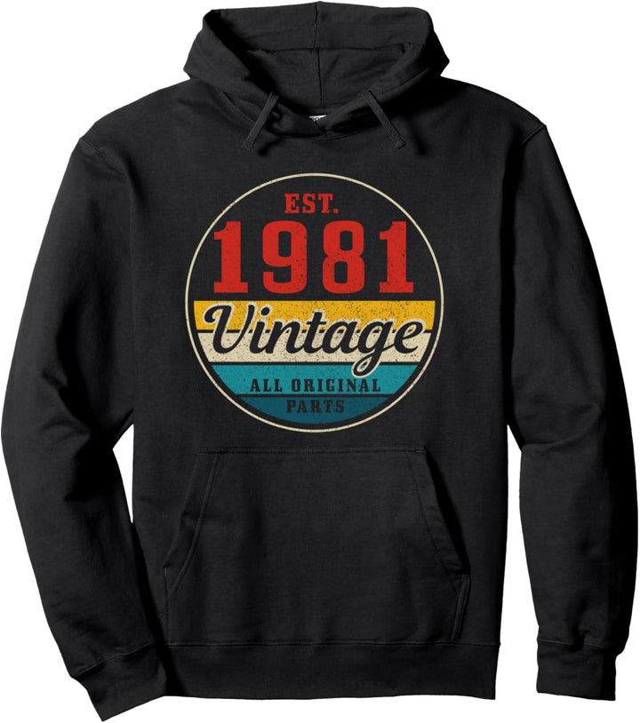 40. Geburtstag Lustig Geschenk Vintage 1981 Original Parts Pullover Hoodie