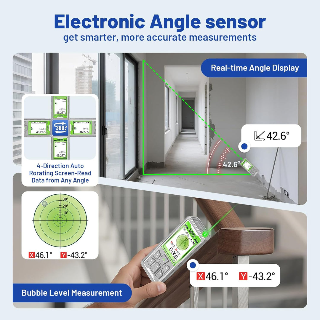 Huepar Pro Outdoor Laser Entfernungsmesser 150 m mit Kamera & Bluetooth, P2P-Technologie Lasermessge