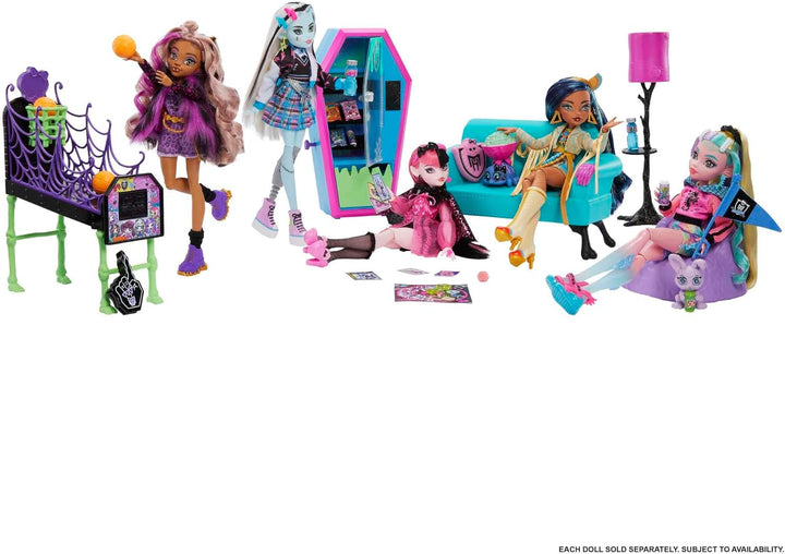 Monster High Studenten-Lounge-Spielset - Möbel und Zubehörteile für schaurig schöne Geschichten, ink