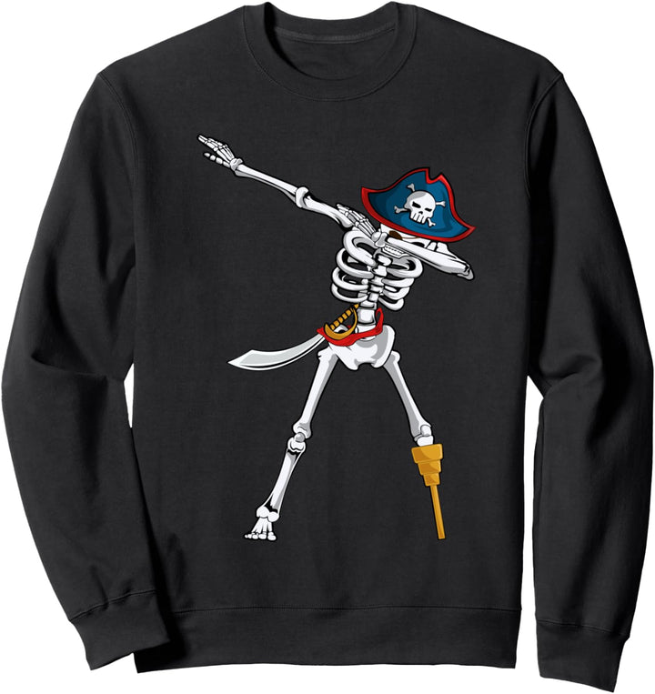 Tupfen Piratenskelett Lustiger Halloween-Tupfer Sweatshirt