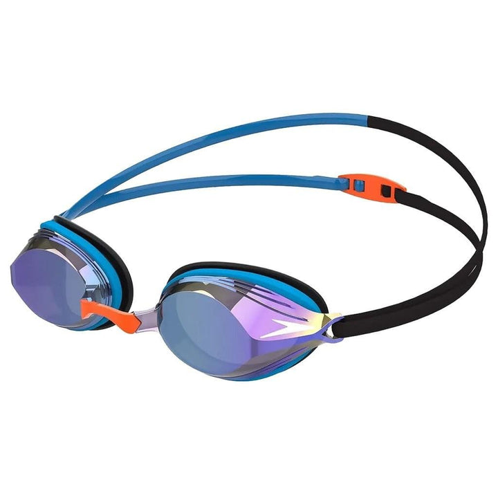 Speedo Unisex Vengeance Mirror Schwimmbrille (1er Pack) Einheitsgrösse Schwarz/Blau, Einheitsgrösse