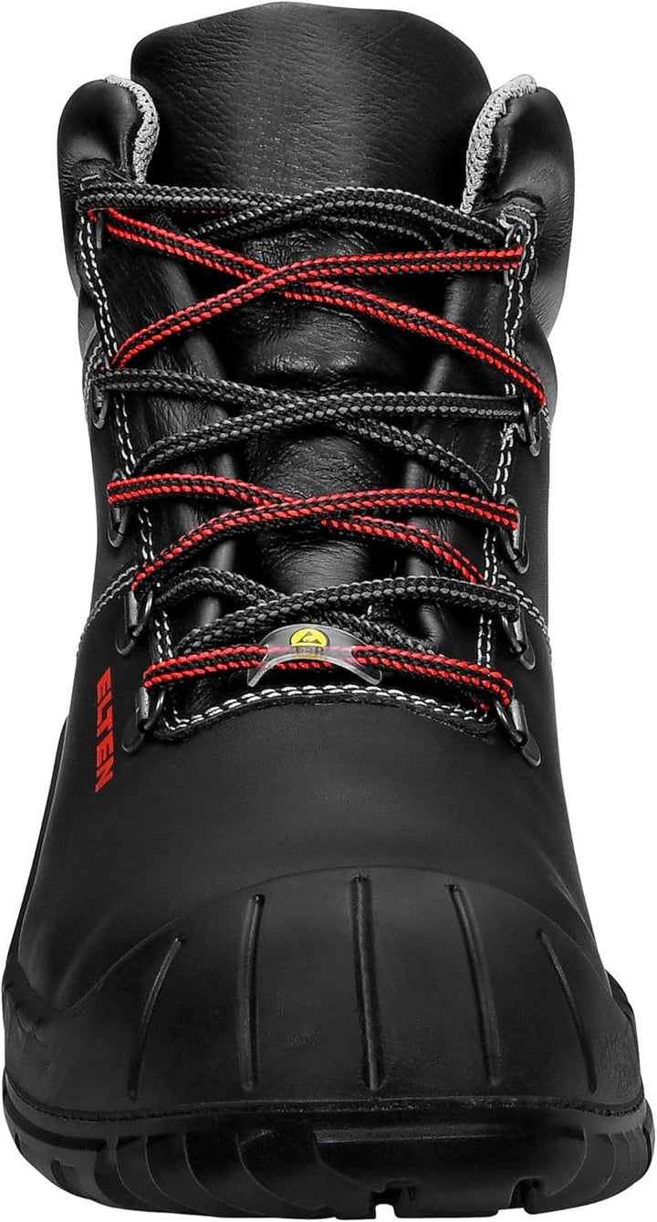 ELTEN Sicherheitsschuhe LAURENZO Rubber Mid ESD S3, Herren, Leder, Stahlkappe, leicht, robust, Schwa