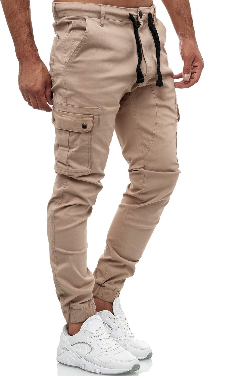 Tazzio Cargohose Herren Cargo Hose Jogger Chino Regular Fit Jeans 18525 33 Beige, 33 Beige