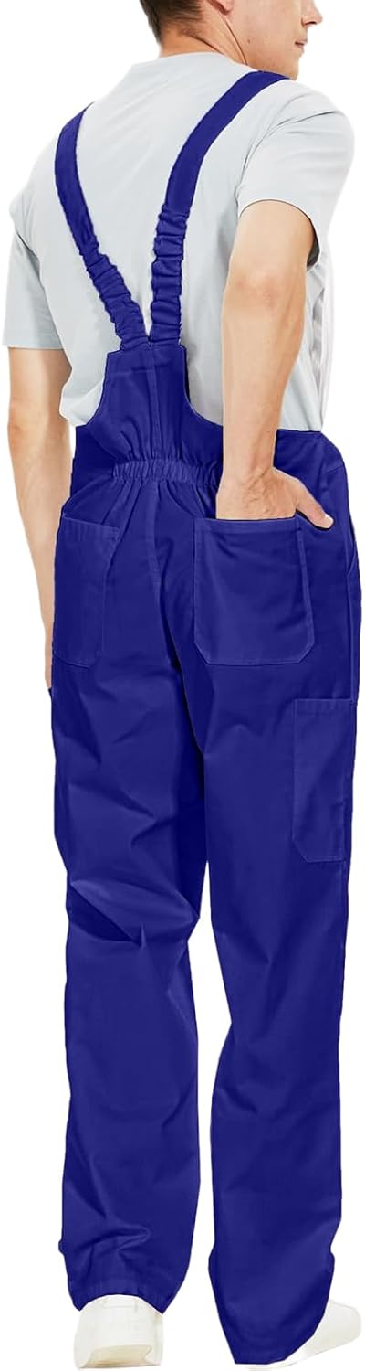 WORK IDEA Arbeits-Latzhose für Männer Multi Pocket Technology Herren Arbeitslatzhose XL Königsblau,