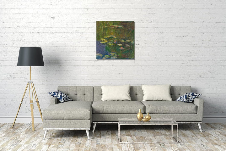 Printed Paintings Leinwand (70x70cm): Claude Monet - Der Seerosenteich 70x70 cm, 70x70 cm