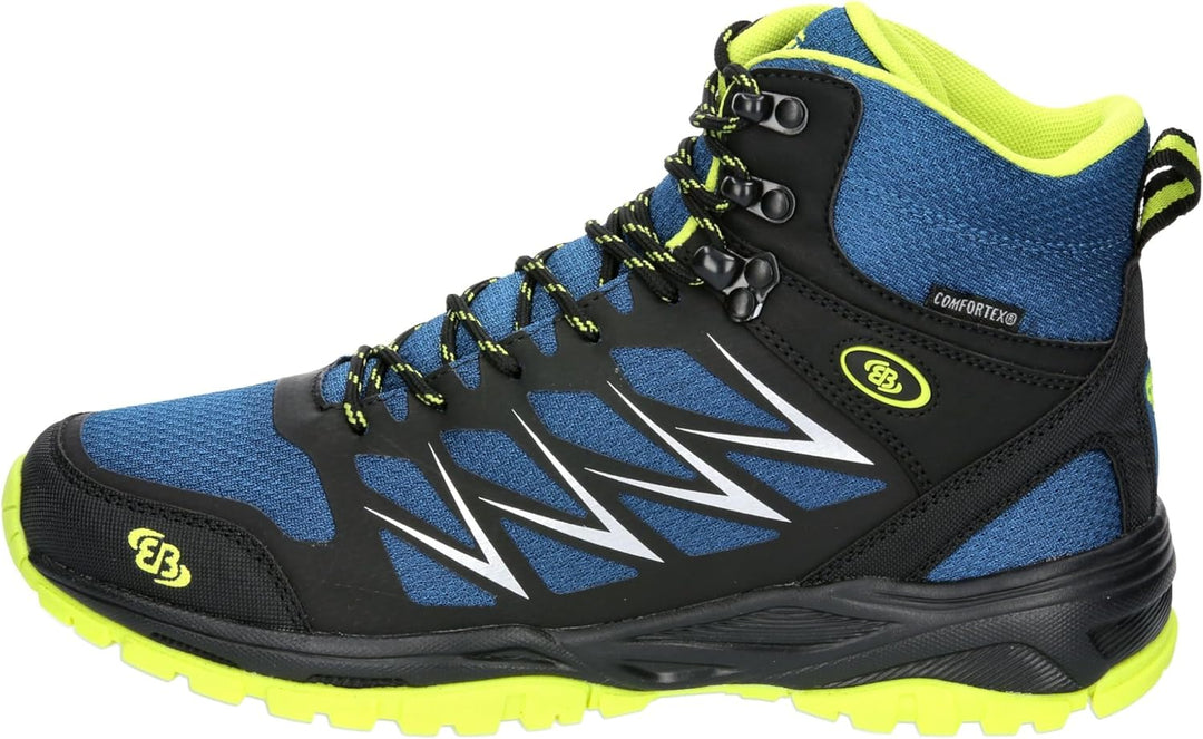 Brütting Herren Norwalk High Traillaufschuh 45 EU Blau Schwarz Lemon, 45 EU Blau Schwarz Lemon