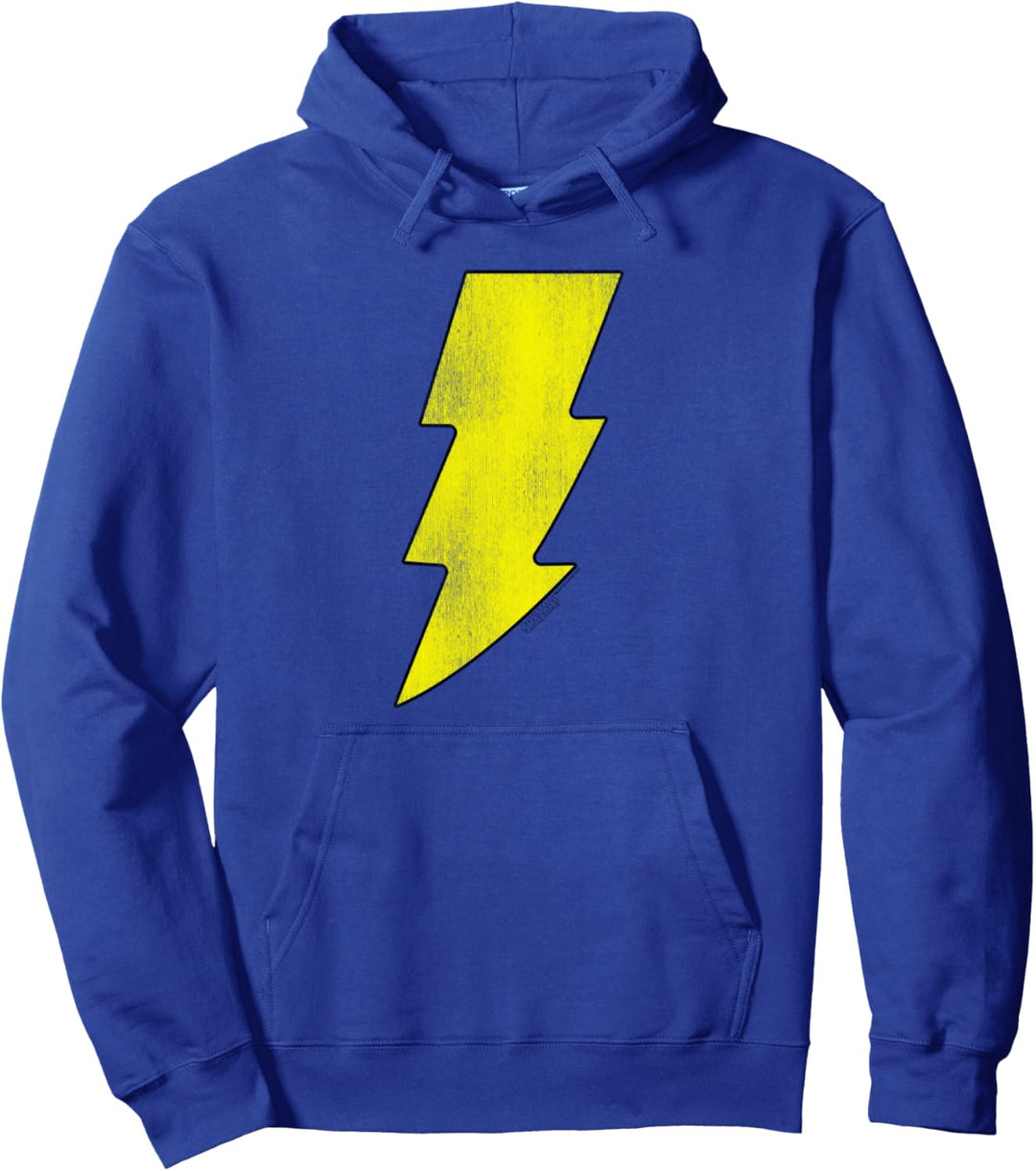 Justice League Shazam! Logo Distressed Pullover Hoodie