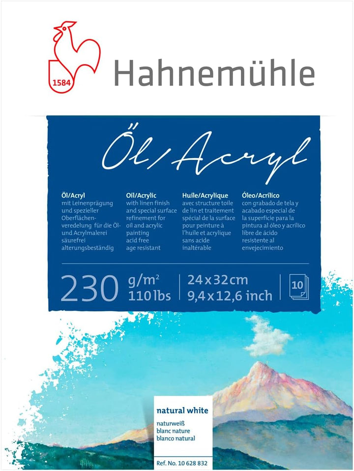 Öl- und Acrylmalblock 230g/m², 24x32cm, 10Blatt 24x32 cm, 24x32 cm
