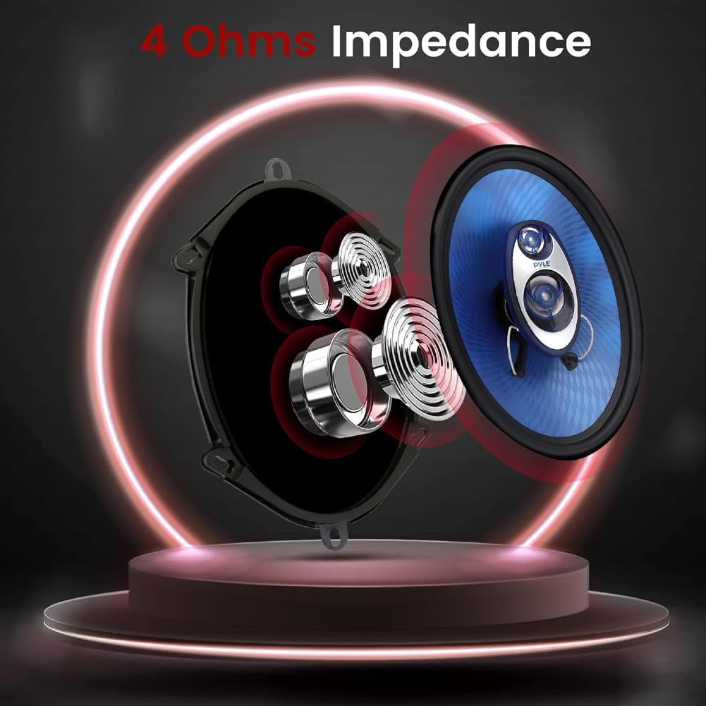 KIT-Set FÜR Pyle Blue Label PL573BL 2 5 x 7 3-Wege-Triaxiallautsprecher, 150 Watt RMS, 300 Watt max.