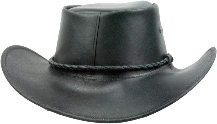 Black Jungle Kimbolton Lederhut, Westernhut, Australienhut, Cowboyhut S Schwarz, S Schwarz