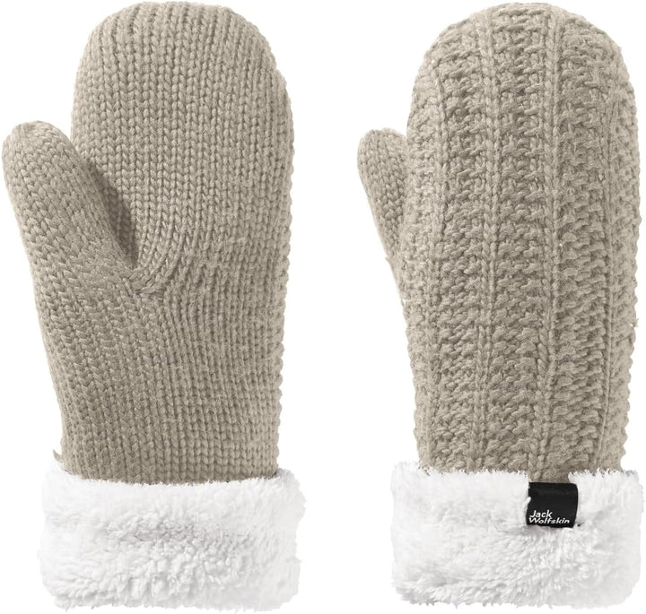 Jack Wolfskin Damen Highloft Knit Mitten W Handschuh S dusty grey, S dusty grey