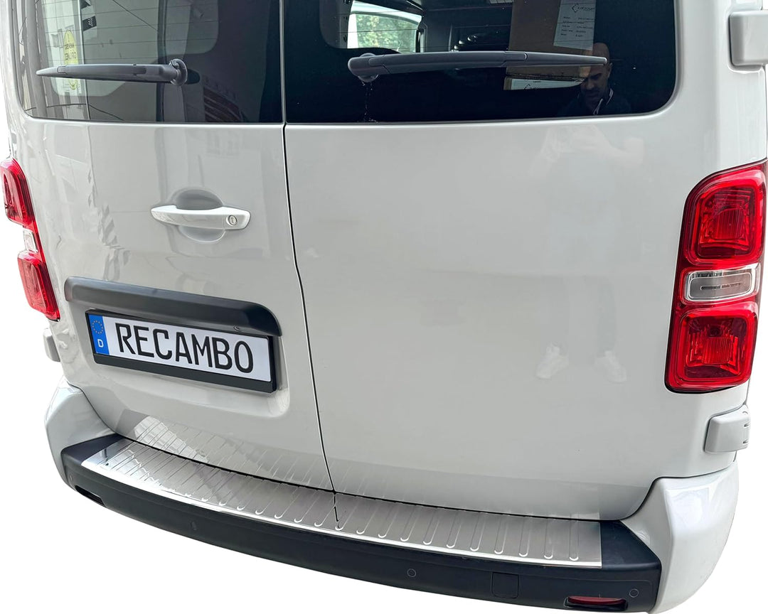 RECAMBO Ladekantenschutz Edelstahl Hochglanz poliert, Chrom Look - kompatibel für Citroen Spacetoure
