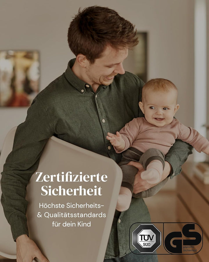 Leander Matty™ Wickelauflage 50x70 cm Pearl Grey - Samtig-weiche Wickelunterlage - Wasserabweisend u
