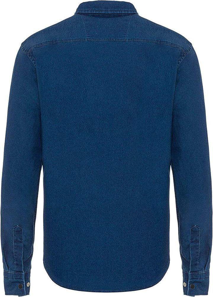 Red Bridge Herren Hemd Jeanshemd Freizeithemd Premium Denim Chest Pocket XL Dunkelblau, XL Dunkelbla